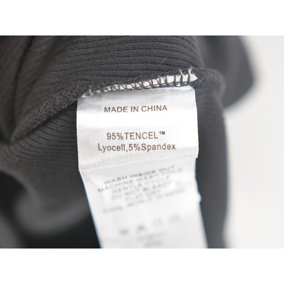 Quince Tencel Rib Knit Sleeveless Black Mini Dress Women's Size S - Picture 8 of 9